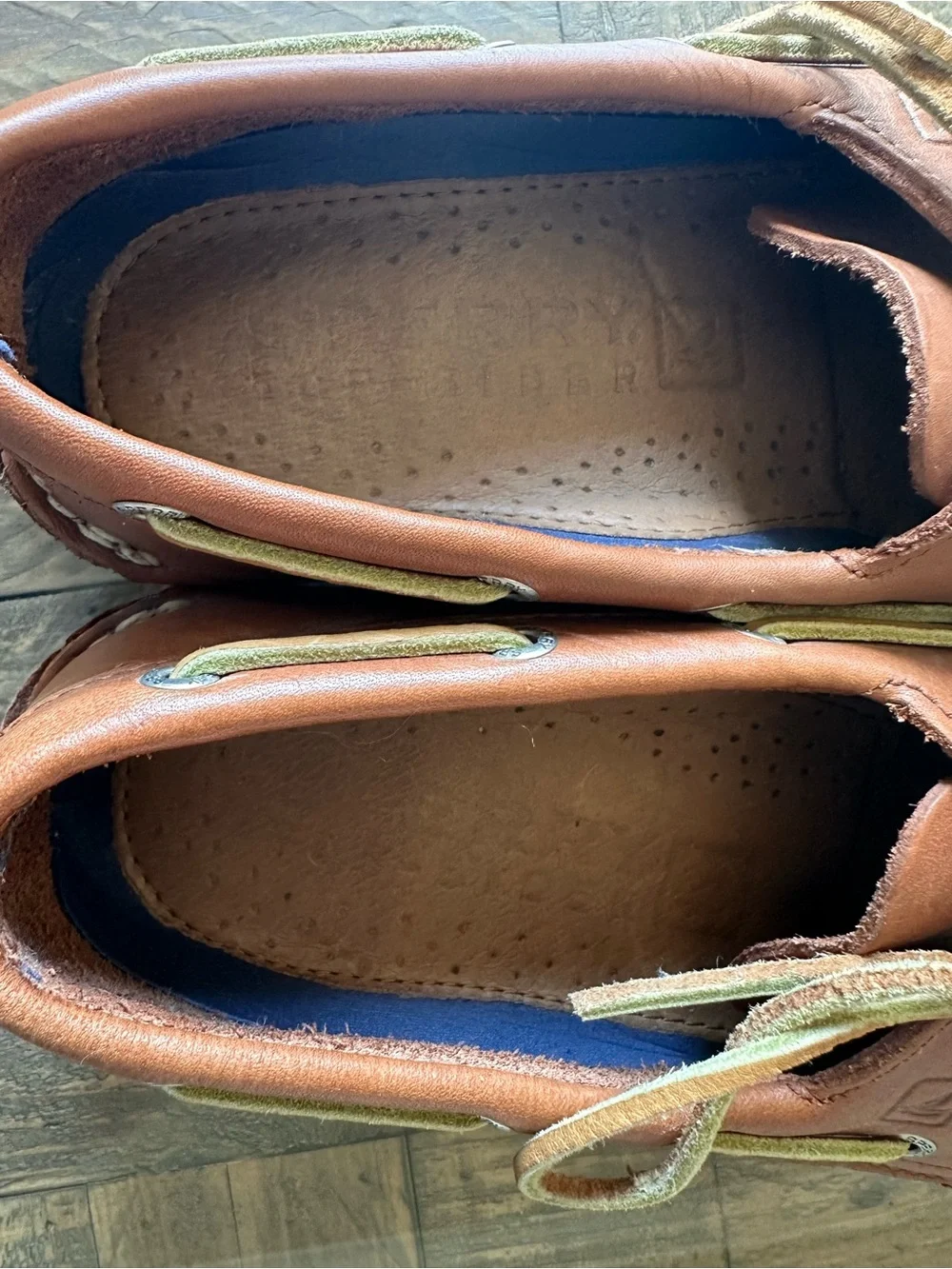 Sperry Men’s Authentic Original 2-Eye Boat Shoes Tan Moccasin Toe Design Sz 8.5